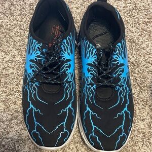 Bronax Men's Black and Blue Athletic Shoes